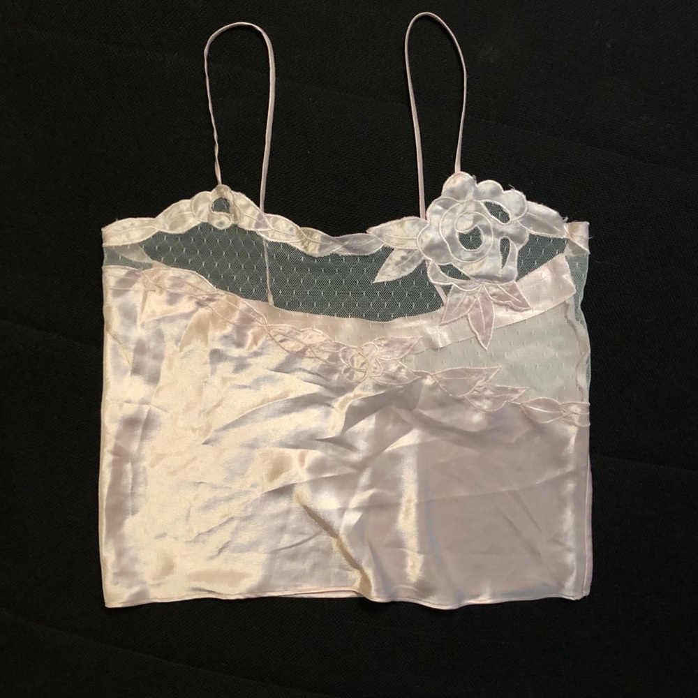 Vintage Victoria’s Secret satin and lace tank top